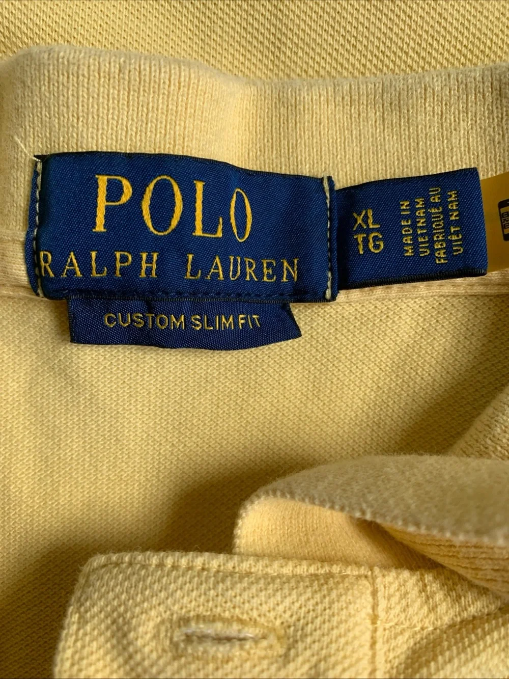 Polo Ralph Lauren size XL classic slim fit yellow polo shirt